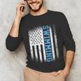 USA Flag Swimming Swim American Swimmer Unisex Long Sleeve T-Shirt USA Flag Swimming Swim American Swimmer Unisex Long Sleeve T-Shirt