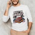 4th July BBQ Dad American Flag Brisket Smoke Unisex Long Sleeve T-Shirt