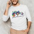 Peace Love Swim Tie Dye Swimmer Swimming Summer Trip Unisex Long Sleeve T-Shirt
