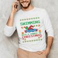 Swimming Christmas Party Swim Swimmer Christmas Ugly Style Unisex Long Sleeve T-Shirt Swimming Christmas Party Swim Swimmer Christmas Ugly Style Unisex Long Sleeve T-Shirt