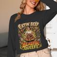 Eatin Beef Blastin Queefs BBQ Dad Grill Cookout Meme Unisex Long Sleeve T-Shirt