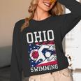 Ohio Flag Swimming Team Swim Swimmer US State Unisex Long Sleeve T-Shirt
