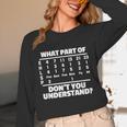 What Is Part Of Don't You Understand Swimming Swimmer Swimming Unisex Long Sleeve T-Shirt