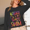 Peace Love Swim Swimming Tie Dye Swimmer Swimming Swim Team Unisex Long Sleeve T-Shirt Peace Love Swim Swimming Tie Dye Swimmer Swimming Swim Team Unisex Long Sleeve T-Shirt