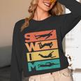 Retro Vintage Swimming For Swimmers Unisex Long Sleeve T-Shirt