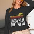 Smoke Meat Not Meth Grilled BBQ Dad Brisket Grilling Unisex Long Sleeve T-Shirt