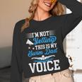 Swim Dad Voice Swimming Dad Of A Swimmer Father Unisex Long Sleeve T-Shirt
