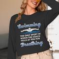 Swim Team Swimming Coach Quote Swim Breathing Joke Unisex Long Sleeve T-Shirt Swim Team Swimming Coach Quote Swim Breathing Joke Unisex Long Sleeve T-Shirt