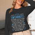 Swimmers Facts Swimming Swim Coach Men Women Graphic Small Unisex Long Sleeve T-Shirt