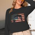 Swimming Swim Team Distressed American Flag USA Swimmer Unisex Long Sleeve T-Shirt