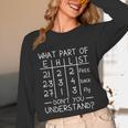 Swimming Swimmer What Part Don't You Understand Swim Team Unisex Long Sleeve T-Shirt Swimming Swimmer What Part Don't You Understand Swim Team Unisex Long Sleeve T-Shirt