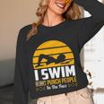 Swimming Swimmer Swim Team So I Don't Punch Unisex Long Sleeve T-Shirt