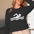 Swimming Symbol Unisex Long Sleeve T-Shirt Swimming Symbol Unisex Long Sleeve T-Shirt