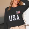 USA Flag Swim Swimming Sport Practice Equipment Men Women Unisex Long Sleeve T-Shirt USA Flag Swim Swimming Sport Practice Equipment Men Women Unisex Long Sleeve T-Shirt