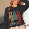 Vintage BBQ Dad Silhouette Father's Day Retro Unisex Long Sleeve T-Shirt