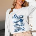 Eat Sleep Swimming Repeat Swimming Unisex Long Sleeve T-Shirt