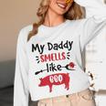 Kids My Daddy Smells Like BBQ Grilling Dad BBQ Dad Master Grill Unisex Long Sleeve T-Shirt