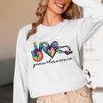 Peace Love Swim Tie Dye Swimmer Swimming Summer Trip Unisex Long Sleeve T-Shirt