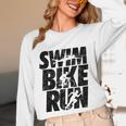 Swimming Cycling Running Triathlon Running Swimming Unisex Long Sleeve T-Shirt