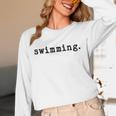 Swimming Enthusiast Minimalist Water Sports Unisex Long Sleeve T-Shirt