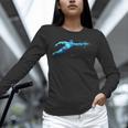 Blue Water Swimming In Freestyle Stroke Unisex Long Sleeve T-Shirt Blue Water Swimming In Freestyle Stroke Unisex Long Sleeve T-Shirt