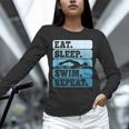 Eat Sleep Swim Vintage Swimming Lover Swimmer Men Women Unisex Long Sleeve T-Shirt