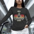 Grill Daddy BBQ Dad Retro Vintage Grilling Graphic Unisex Long Sleeve T-Shirt
