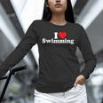 I LOVE HEART SWIMMING Unisex Long Sleeve T-Shirt