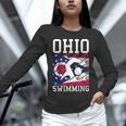 Ohio Flag Swimming Team Swim Swimmer US State Unisex Long Sleeve T-Shirt