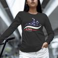 Patriotic American Flag Floating USA Swimming Team Unisex Long Sleeve T-Shirt Patriotic American Flag Floating USA Swimming Team Unisex Long Sleeve T-Shirt