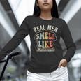 Real Men Smell Like Barbecue Grilling BBQ Dad Graphic Unisex Long Sleeve T-Shirt