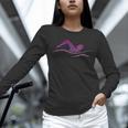 Silhouette Icon Swimmer Stuff Girls Swimming Unisex Long Sleeve T-Shirt