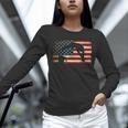 Swimming Swim Team Distressed American Flag USA Swimmer Unisex Long Sleeve T-Shirt
