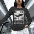 Swimming Swimmer Swim The Pool Is Calling Vintage Unisex Long Sleeve T-Shirt Swimming Swimmer Swim The Pool Is Calling Vintage Unisex Long Sleeve T-Shirt