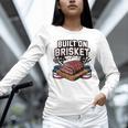 4th July BBQ Dad American Flag Brisket Smoke Unisex Long Sleeve T-Shirt