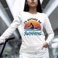 I'd Rather Be Swimming Retro Swim Swimmer Unisex Long Sleeve T-Shirt I'd Rather Be Swimming Retro Swim Swimmer Unisex Long Sleeve T-Shirt