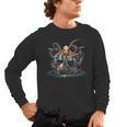 Drum Kit Percussionist Drummer Octopus Playing Drums Men's Long Sleeve T-Shirt, trending gift