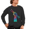 Drummer Drum Kit Tie Dye Hippie Drummer Men's Long Sleeve T-Shirt, trending gift Drummer Drum Kit Tie Dye Hippie Drummer Men's Long Sleeve T-Shirt, trending gift
