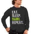 Eat Sleep Swim Repeat Swimming Swimmer Cool Men's Long Sleeve T-Shirt, trending gift