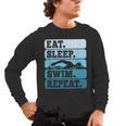 Eat Sleep Swim Vintage Swimming Lover Swimmer Men Women Men's Long Sleeve T-Shirt, trending gift