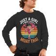 Girls Muay Thai Men's Long Sleeve T-Shirt, trending gift