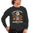 Grillin’ Eagle BBQ Dad 4th Of July Father’s Day Men's Long Sleeve T-Shirt, trending gift