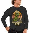 Grilling Dinosaur Grillasaurus T-Rex BBQ Dad Joke Men's Long Sleeve T-Shirt, trending gift
