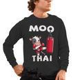Moo Thai Muay Thai Thai Boxing For Kids Muay Thai Cow Men's Long Sleeve T-Shirt, trending gift