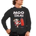 Moo Thai Muay Thai Cow Thai Boxing For Kids Muay Thai Men's Long Sleeve T-Shirt, trending gift