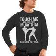 Muay Thai Boxing Kickboxing Your First Lesson Is Free Men's Long Sleeve T-Shirt, trending gift Muay Thai Boxing Kickboxing Your First Lesson Is Free Men's Long Sleeve T-Shirt, trending gift