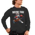 Muay Thai Cat Meow Thai Boxing Martial Art Kids Men's Long Sleeve T-Shirt, trending gift