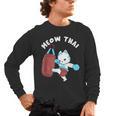 Muay Thai Cat Meow Thai Punch Bag Martial Arts Men's Long Sleeve T-Shirt, trending gift