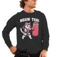 Muay Thai Cat Meow Thai Women Neko Costume Muay Thai Men's Long Sleeve T-Shirt, trending gift