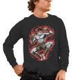 Muay Thai Elbow Strike Silhouette Minimal Clean Sport Men's Long Sleeve T-Shirt, trending gift